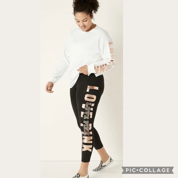 Victoria Secret Pink Xl Bling Leggings And XI
Matching Crew Outfit NWT VS SHINE - Picture 7 of 11